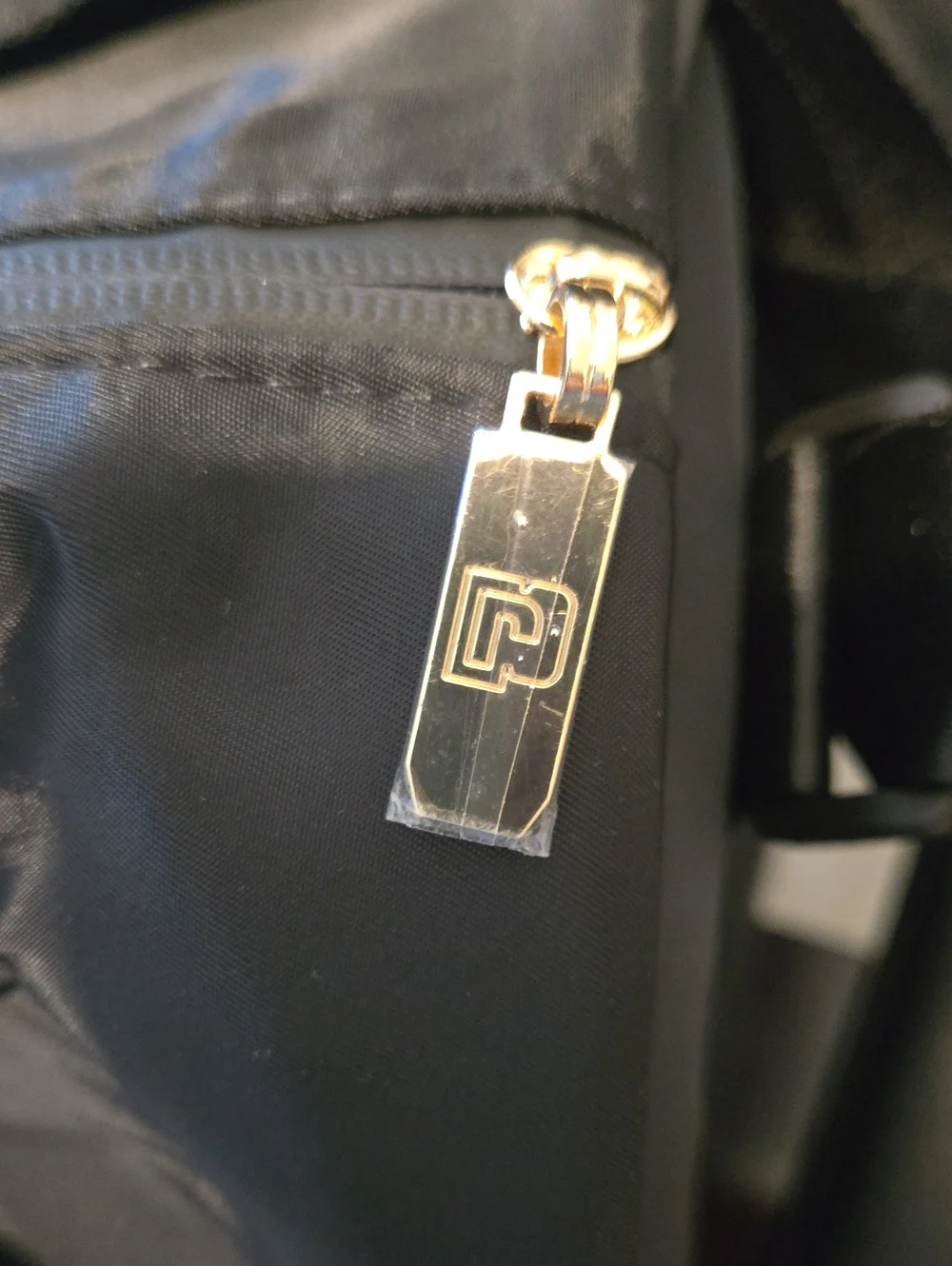 Paco Rabanne Black Nylon Duffel with Web Carry Handles
